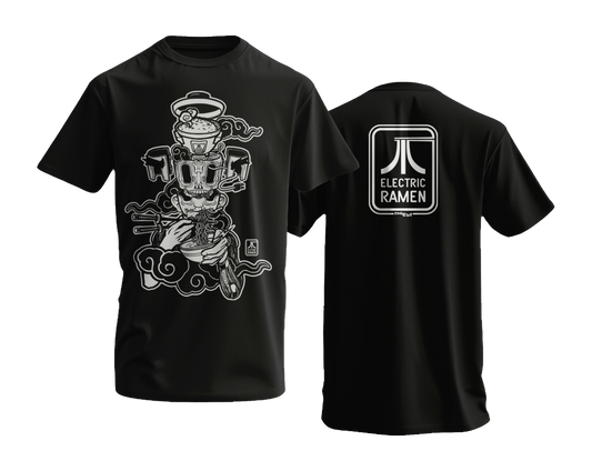Do Androids Crave Electric Ramen on Black, Front & Back Print