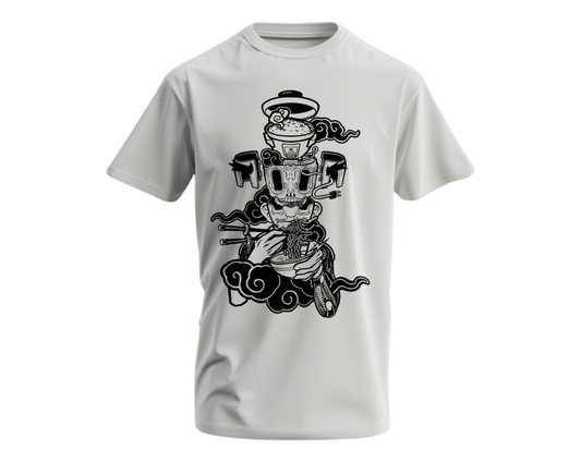 Do Androids Crave Electric Ramen on White, Front Only